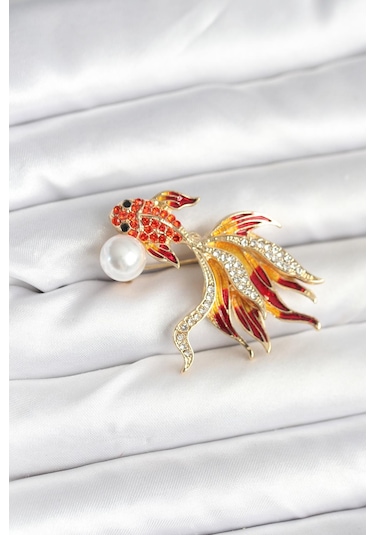 Japon Balığı Model Broş Çok Renkli