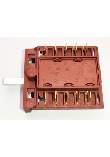 Ankastre Fırın Anahtarı 5-5 Polyemit 5 Kademeli Çevirmeli Şalter 1 Adet