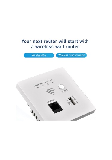 Maiyame Duvar Kurulu 300m Wifi Ap Router, Usb Şarj Cihazı, Bej Renk, Kablosuz Erişim Noktası, Pratik Montaj