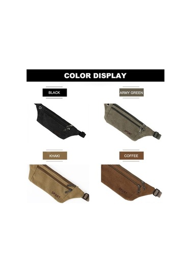 Willowhaven Kahverengi Kanvas Bel Çantası - 3 Fermuarlı, Ayarlanabilir Kemer, Spor/outdoor Dostu, Gömlek/çantaya Dönüştürülebilir, Çok Renkli Çok Renkli