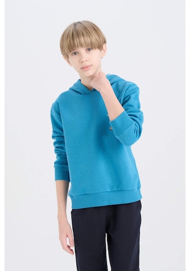 DeFacto Erkek Çocuk 2'li Takım Kapüşonlu Baskılı Sweatshirt Beli Lastikli Eşofman Altı D6872A824CWBE535 DeFacto Erkek Çocuk 2'li Takım Kapüşonlu Baskılı Sweatshirt Beli Lastikli Eşofman Altı D6872A824CWBE535