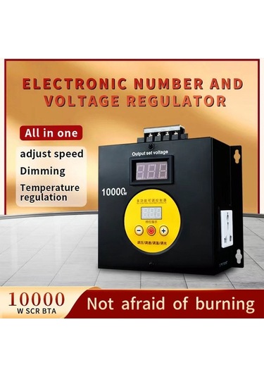 Dancemonkey 10000w Hızlı Sıcaklık Düzenleyici Voltaj Regülatörü - Kompakt Siyah Siyah