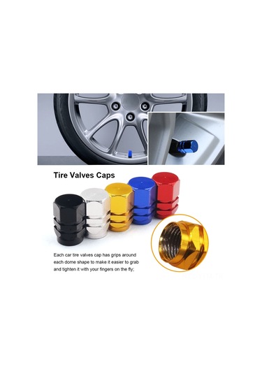 Geeksen Alüminyum Renkli Lastik Valf Kapakları, Su Geçirmez O-ringli, Araba Suv Bisiklet Uyumlu, Toz Ve Korozyon Koruyucu, 16mm Evrensel Boyut - Gümüş