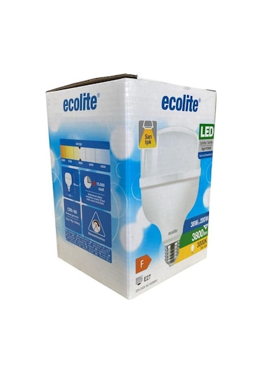 Ecolite 38w 200w Jumbo Led Ampul 3000k Sarı Işık E27 Duylu