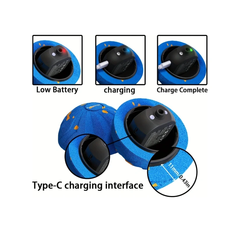 Fochsia Siyah E-tpu Malzeme Orta Ve Büyük Köpekler İçin Otomatik Hareketli Zıplayan Dönen Top