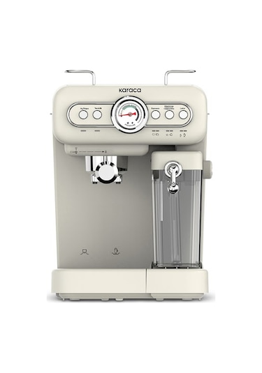 Karaca Vintage Craft Süt Hazneli Espresso, Latte Ve Capuccino Makinesi Cream