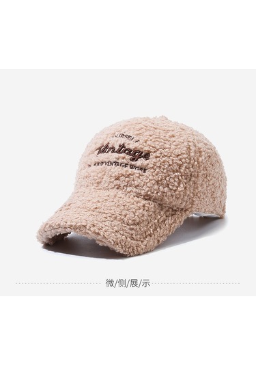 Yu Peluş Şapka, Kadın Beyzbol Şapkası Açık Pembe