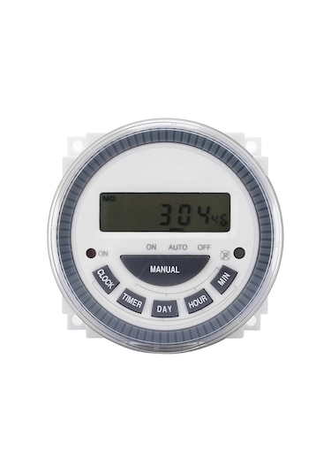 Vkemall Tm619h-2 Lcd Dijital Zaman Kontrol Anahtarı, 4 Güç Kaynağı, 30a Akım, Kesinti Sonrası Program Koruma, 24/12 Saat Seçeneği 12v Dc/ac
