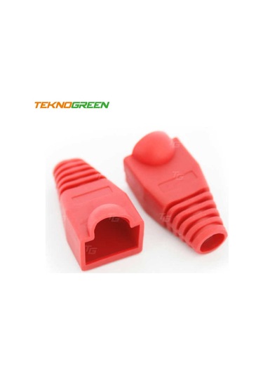 Teknogreen Tkj-45Pr Kırmızı Rj45 Kılıfı 100 Lü P