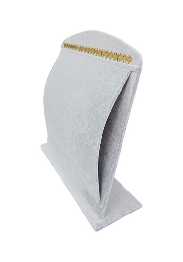 Bombeli Kolye Zincir & Kolye Standı 22 Metal Askılı Gri 26 X35 Cm Çok Renkli