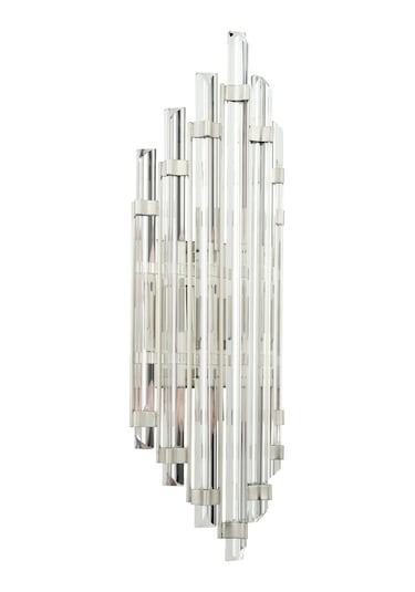 LampaLuce Uzun Taşlı 2'li Aplik Krom 25x65cm Krom