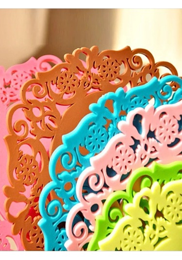 Pener Silikon Sıcak Altlığı Bardak Seti - Kupa Ve Bardak İçin Silikon Altlık 392079752 Pembe