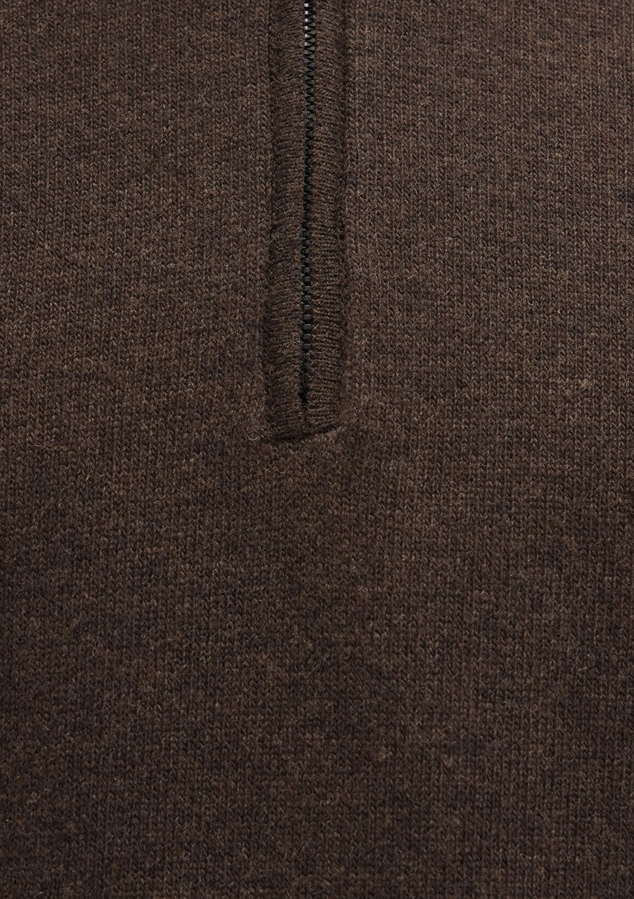 Mavi - Yün Karışımlı Kahverengi Kazak 0710371-70251 Kahverengi