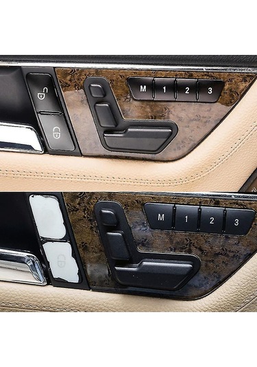 Neevoyu Mercedes A B C E Cla Gla Gle Gl Gls İçin 12 Adet Abspaketli Krom Kapaklı Kapı Kilidi Anahtarı Sticker - Kırıkları Gizle, İç Mekanı Zenginleştir, Kolay Kurulum