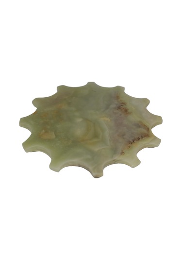 Oniks Doğal Taş Teslim Taşı - 15 Cm Çapında El Yapımı Özel Tasarı