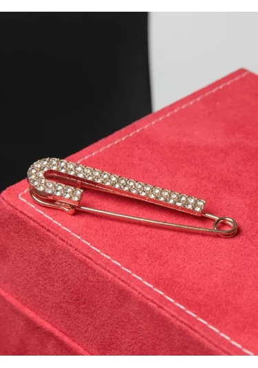 Slubov'u Büyük Dekoratif İğne, Taşlı Broş 231625411 Beyaz