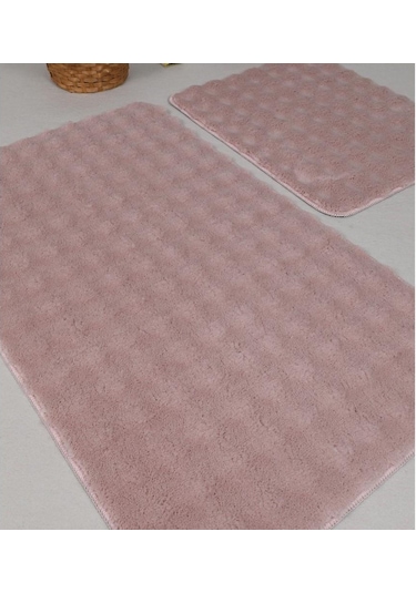 Zebra Casa Bonny 2 Li Pelüş Banyo Paspası Pudra