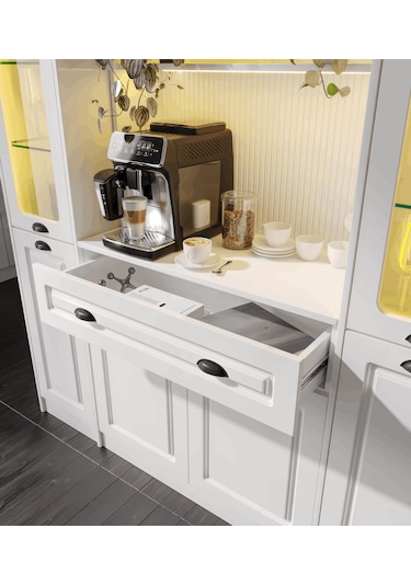 Guneystore Armoni Black Maxi Kahve Köşesi Komple Mdf Beyaz