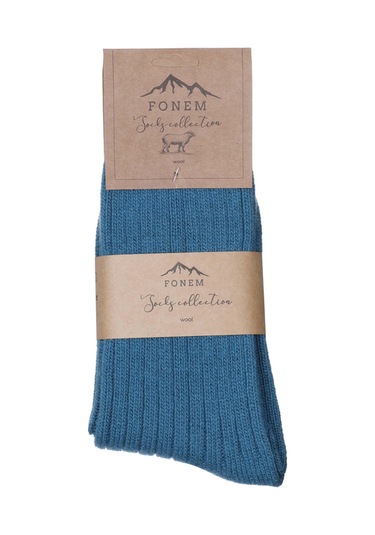 Fonem Kadın Likralı Derby Yünlü Çorap Fo 8004 Petrol
