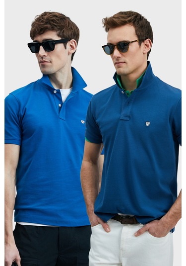 Lufian Erkek T Shirt 111040206s2 Açık Lacivert-saks Lacivert - Saks