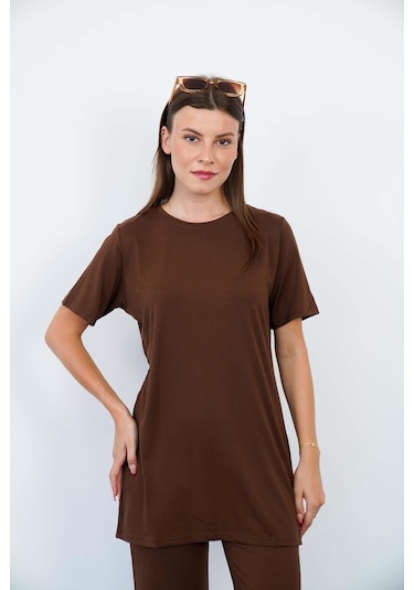 Penyebizden Tunik & Pantolon Takım-kahverengi