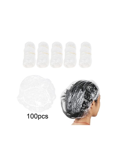 Suntek 100 Adet Tek Kullanımlık Duş Başlıkları Elastik Saç Beyaz