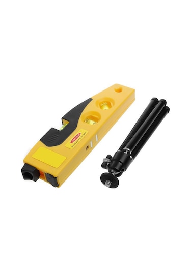 Moveevo Sp15-01 Sarı Lazer Seviye Cihazı, 30m Nokta/5m Çapraz Çizgi, Tripod Ve Pil Seti
