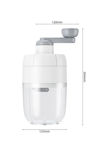 Ulzyvf Tıraşlı Buz Makinesi Ev Küçük Manuel Buz Kırıcı El Beyaz, Pratik Tasarım Beyaz