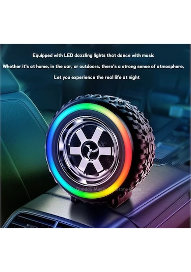 Platoon Pl-4598 Bt+tf+fm+tws+usb Type-c Girişli Işıklı Lastik Speaker G2389