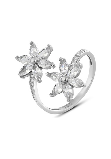 Zanaatsilver 925 Ayar Gümüş Nilüfer Kamelya Çiçeği Yüzük