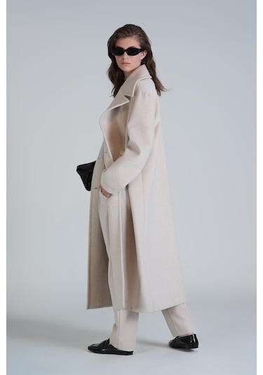 Lufian Burnıe Kadın Palto Bej Bej 122150002100550 Bej