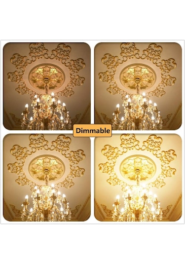 E14 Kısılabilir Led Mum Ampulü, Ses Filament Küçük Edison Vidalı Ampul, 4w - 40w Eşdeğeri, Sıcak Beyaz 2700k, 400lm, 6'lı Paket