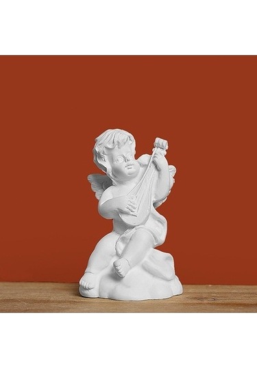 Lijinxu Küçük Melek Heykeli Reçine 3,9x3,6x6,3-cm-pipa