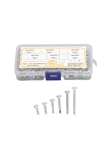140 Adet M4.2 Derin Diş Vida Seti Kaiyi Standart