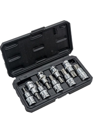 Dorf 1/2 9 Parça Torx Lokma Seti 5-19mm Plastik Çantalı