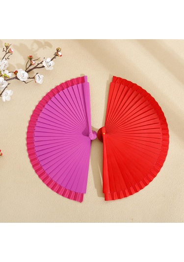 Moveevo Ahşap Katlanabilir El Ventiği, Dans Gösterileri Ve Özel Etkinlikler İçin Zeki Ve Şık Tasarım, 23cm Doğal Renk