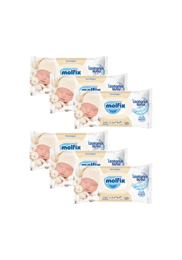 Molfix Yenidoğan Izotonik Sulu Mendil 6 X 50'Li