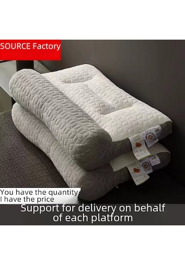 Mufunye Erkekler İçin Lateks Servikal T牵引 Yastık - Ev Kullanıma Uygun, Yıkama Eliptik, Boyun Ağrısı Alleviation, 40x70cm Düşük Profil