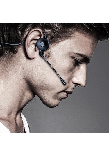 Jeemson M1 Kemikiletim Kulaküstü Kulaklık, Bt5.0, İki Mikrofonlu, Ipx5 Su Geçirmez, Spor İçin Kırmızı