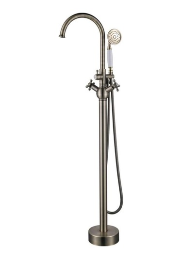 İsaoğlu Yapı Küvet Bataryası Ayaklı Mat Gold Küvet Musluğu Pirinç Malzeme Jakuzi Küvet Bataryası Gold