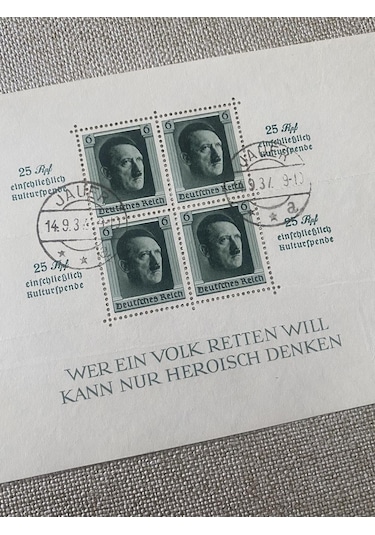 Adolf Hitler 48 Doğum Günü Damgalı Pul Bloğu 013