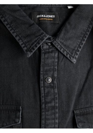 Jack Jones Erkek Denim Gömlek Jjesherıdan 12138115 Siyah