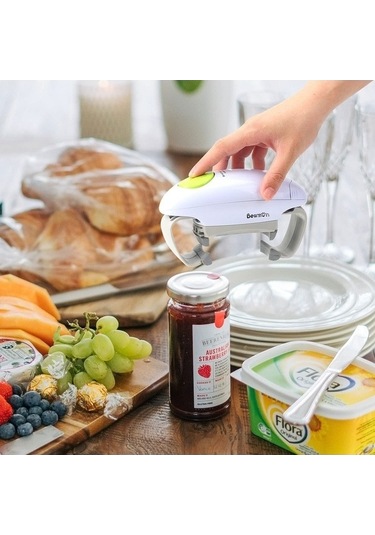 Ulzyvf Yeni Otomatik Mutfak Mühürlü Kavanozlar Açma Aleti, Güçlü Ve Dayanıklı Pratik Beyaz Aleti Diğer