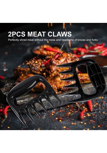 Besthome1 Kahverengi Abs Şarj Edilmez Bbq Et Shredder Pençeleri - Mutfak Ve Barbekü İçin, 2 Adet Çok Renkli Çok Renkli