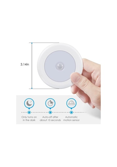 Metabagua 3 Adet Led Işık Bedsides Hareket Sensörü Gece Işık Duvar Banyo Koridor Beyaz Beyaz Işık Için Qrvr0y Beyaz