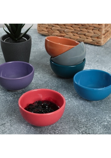 Keramika Mixed Bulut Çerezlik/Sosluk 8 Cm 6 Adet 406/620