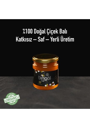 Bingöl Süzme Çiçek Balı Cam Kavanoz Naturel 250 G