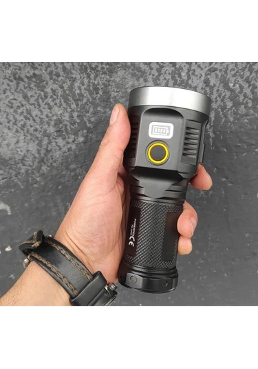 Pd-12000 Profesyonel Şarjlı Avcı El Feneri 40w 4000 Lümen Çok Renkli
