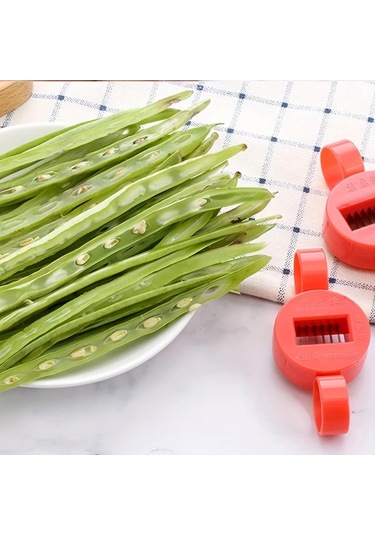 Honeybeeshop Kırmızı Fasulye Dilimleyici Rende Sebze Doğrayıcı Döner Multifonksiyonel Mutfak Aleti Kırmızı