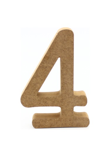 Na Neşeli Ahşap 15 Cm 18mm Dik Durabilen 4 Rakamı.ahşap Sayı Söz Nişan Doğum Günü Tabela Duvar Yazısı Duvar Süsü Model 15cm18mm4rakamı